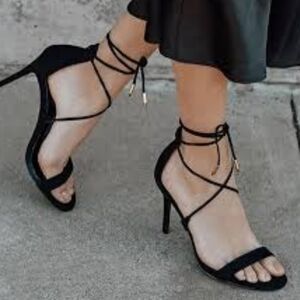 NEW Lulus Aimee Womens Lace Up Heels Pump Sandals shoes sz 8.5